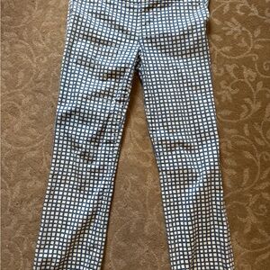 Tory Burch Blue and White Cropped Patterned Pants